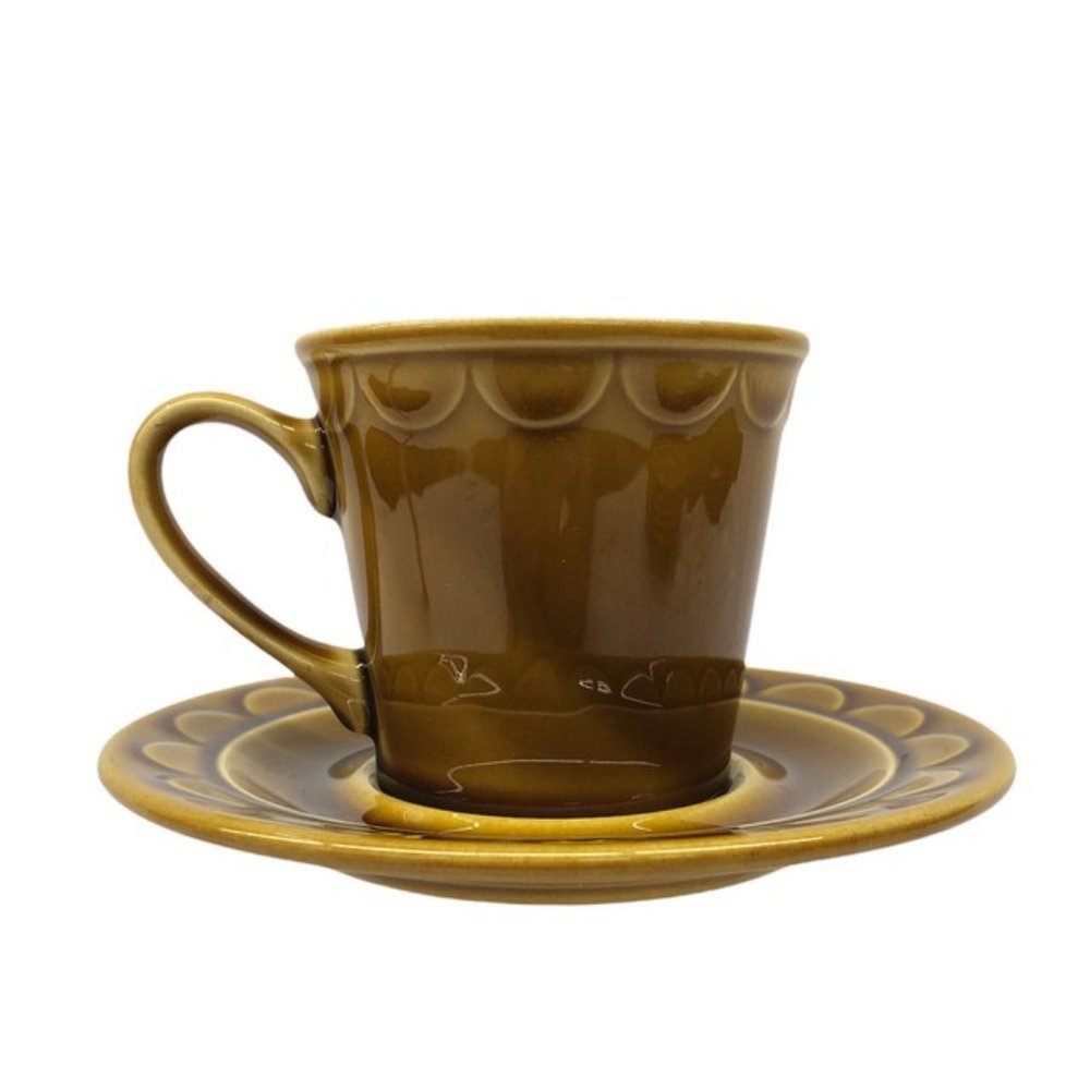 Homer Laughlin Castilian By Coventry Dinnerware Cup & Saucer made in USA
